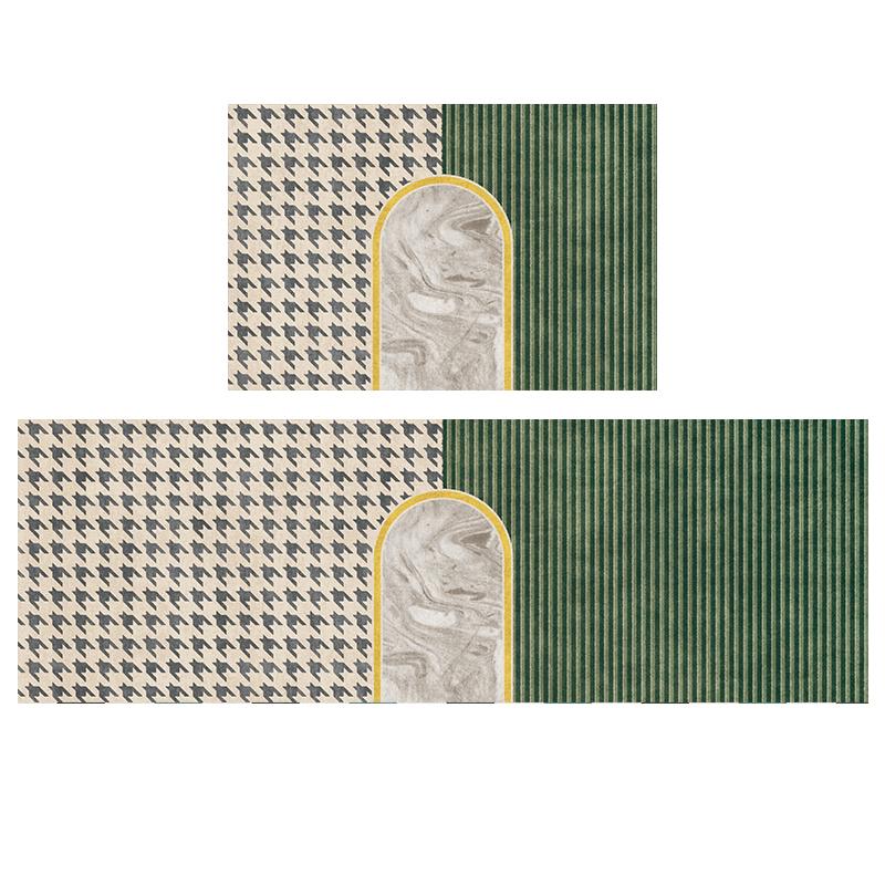

VIKAMA 1/2PCS Modern Simple Kitchen Crystal Velvet Floor Mat Nordic Morandi Long Carpet Balcony Hallway Entrance Door Mat 40X60CM 1PC