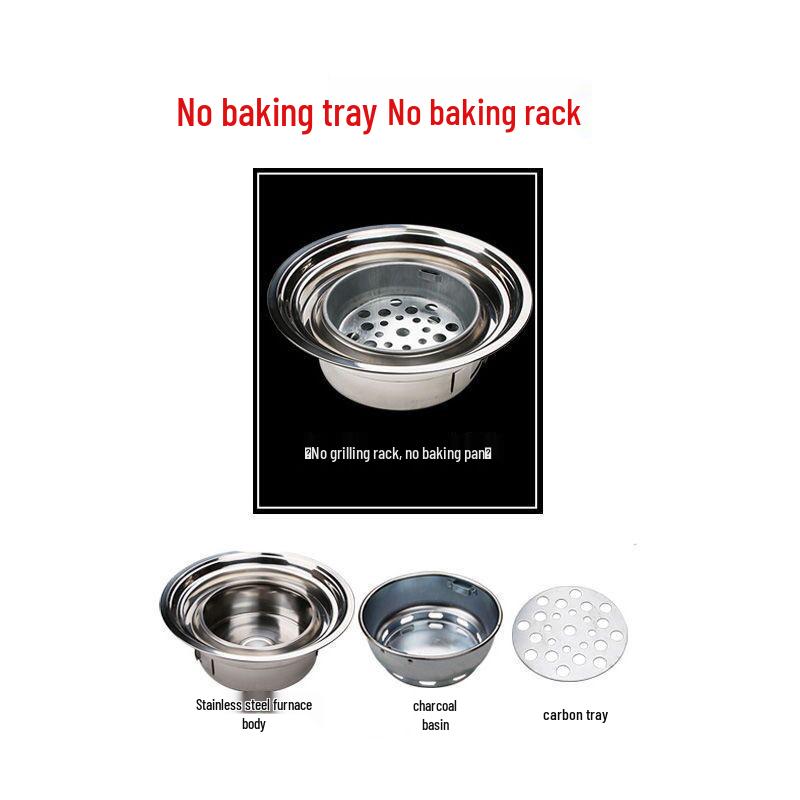 Portable Stainless Steel Korean BBQ Charcoal Grill for Home Outdoor small