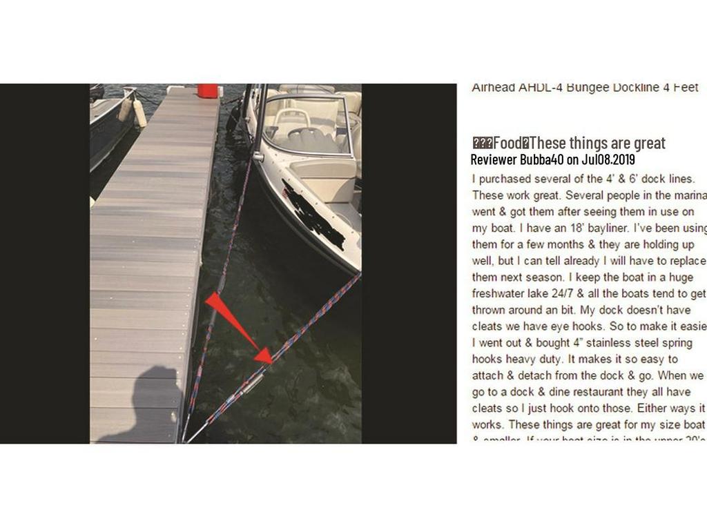 Elastisches Anker- und Festmacherseil für Schlauchboote und Wassersport