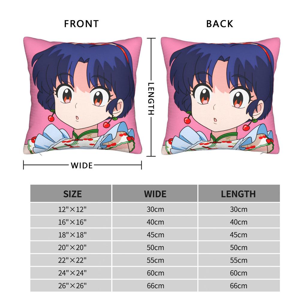 Anime Ranma 1/2  Pillow Cover Kawaii Pillow Case For Sofa Bedroom Home Decor Comfy Pillowcases Birthday Present