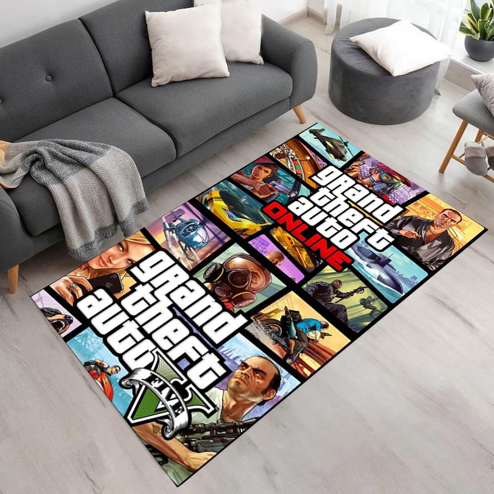 Grand Theft Auto Floor Rug Office Rug Perfect for Hallway Balcony Living Rooms Study room Anti-slip Rug Office home decor
