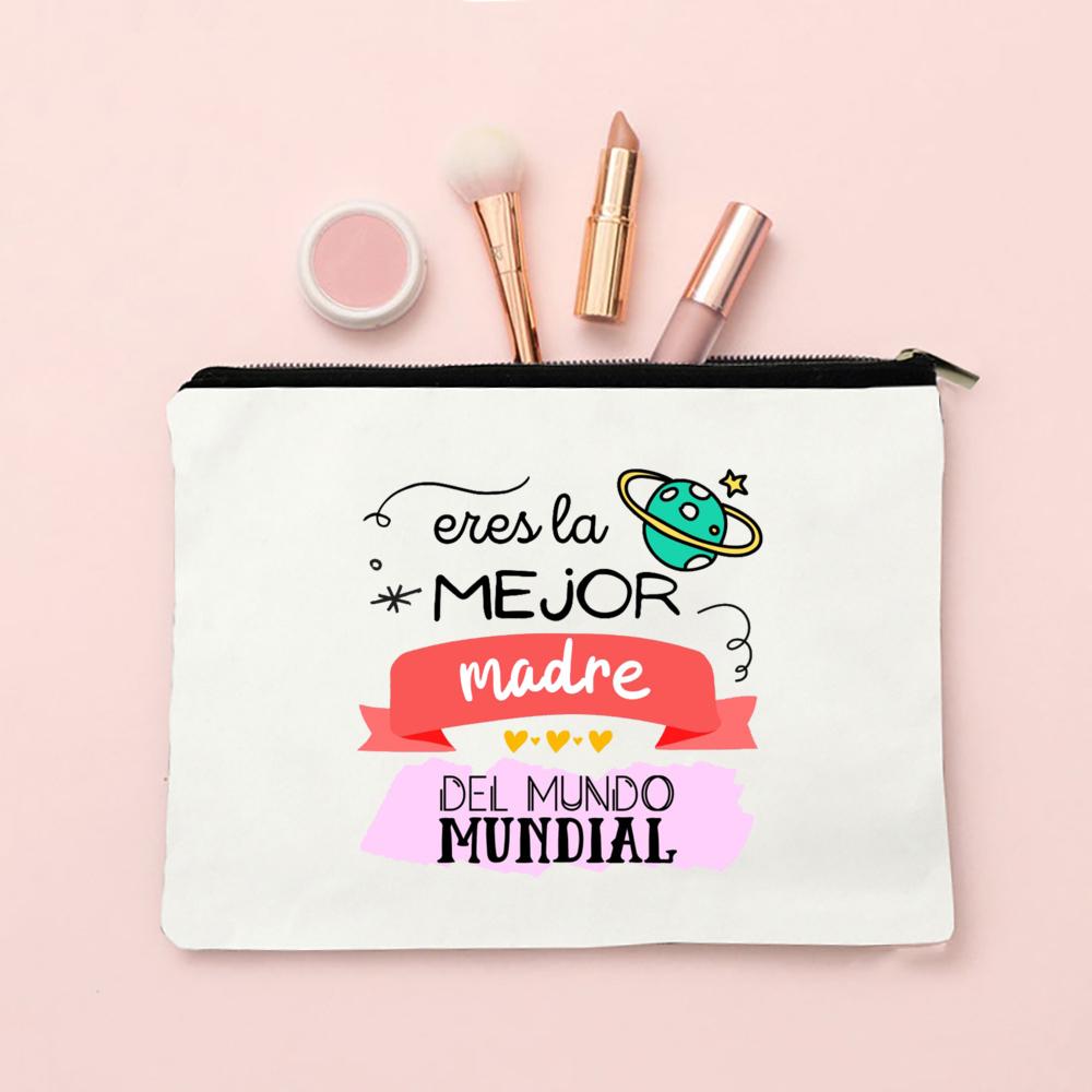 I Have The Best Mom In The World Print Comestic Bag Travel Neceser Toiletries Makeup Bags Mother's Day Birthday Gifts for Mother