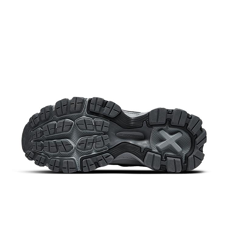 Skechers Outdoor Mens Thick Sole Comfortable Versatile Low-Top Lightweight Hiking Shoes Men Sneaker Dark-Gray 237357-DKGY9