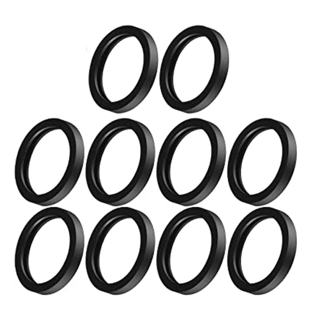 10Pcs Universal Gas Can Spout Gasket Black Rubber Sealing Ring for Gas Container 1