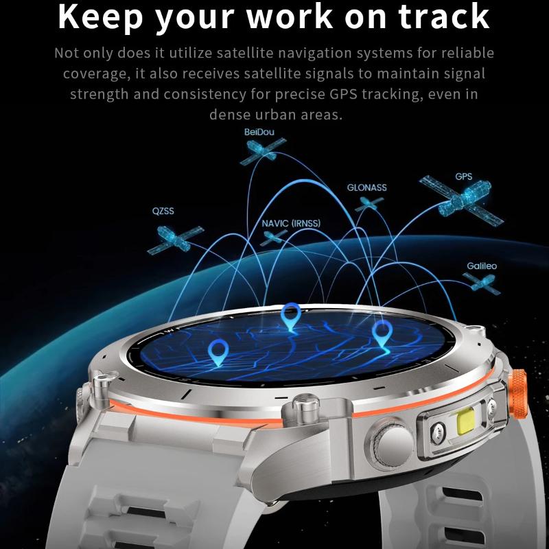 2026 New Men Military Grade Smart Watch GPS 10ATM Waterproof LED Flashlight 730mAh Battery Bluetooth Call Outdoor Sport Fitness Smartwatches