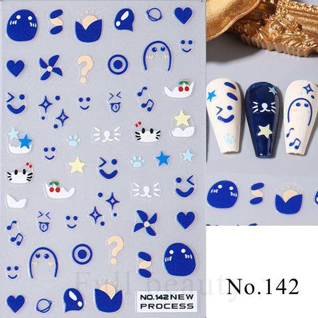 Nail Art Stickers Autumn Maple Leaf Sunflower Flower Elk Adhesive Nail Stickers