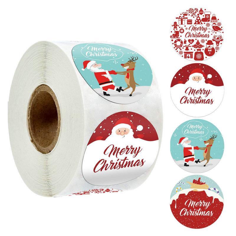 Children'S Christmas Gift Label Stickers School Teachers Commended Students Reward Self-Adhesive Decorative Gifts Series