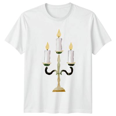 Candelabra Candles Decor Unisex TShirt Unisexs Tee Unisexs Graphic Top