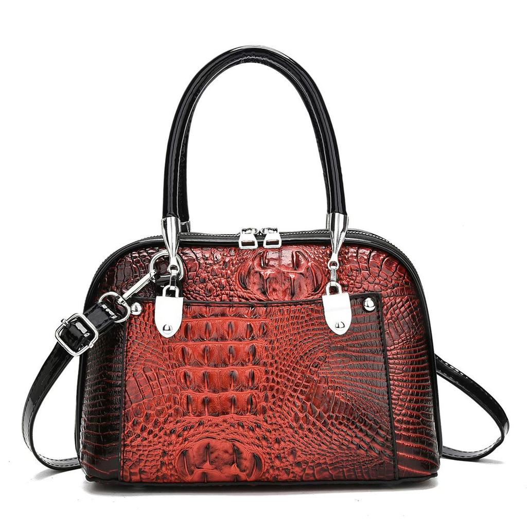 Luxury Handbags Women Bags Designer Crocodile Pattern Ladies Boston Shoulder Bag High Quality Womens Casual Tote Bag Bolso Mujer