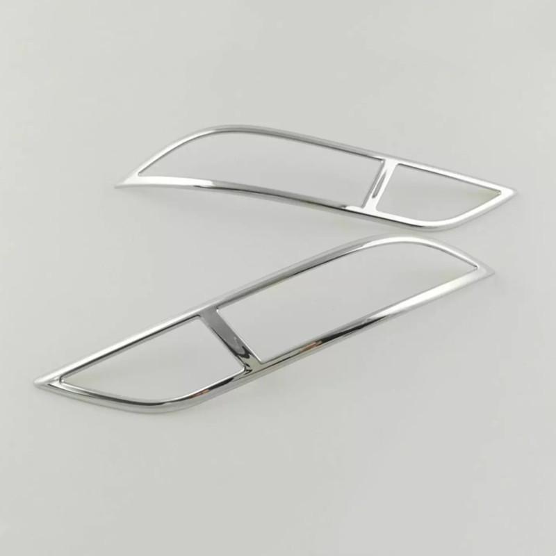 For Buick Encore 2016 17 2018 2019 ABS Chrome Accessories Car Front and Rear Fog Lamp Light Frame Trim Sticker Decoration Cover 4eg
