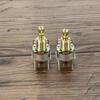 FLEOR 2 Pieces Guitar Bass Push-Push Potentiometer B500K Linear Tapered Copper Long Split Shaft Pot
