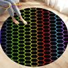 Tappeto per area illusione visiva geometrica astratta 3D Tappeto grande, rotondo per soggiorno, camera da letto, divano, decorazione, tappetino antiscivolo