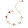 Adjustable Colorful Crystal Lucky Bracelet Rainbow Candy Beads Bangle  Wedding Party Gift
