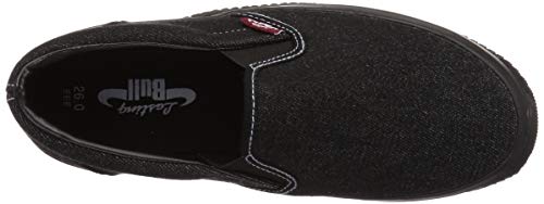 Fukuyama Rubber Lasting Bull Work Slip-On Sneakers, Men's, Black, Size 26.0 cm, LB-024