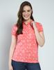 Monte Carlo Womens Printed Collar Neck T-Shirt