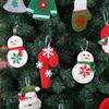 Non-Woven Christmas Tree Ornaments: Santa, Reindeer, Cane