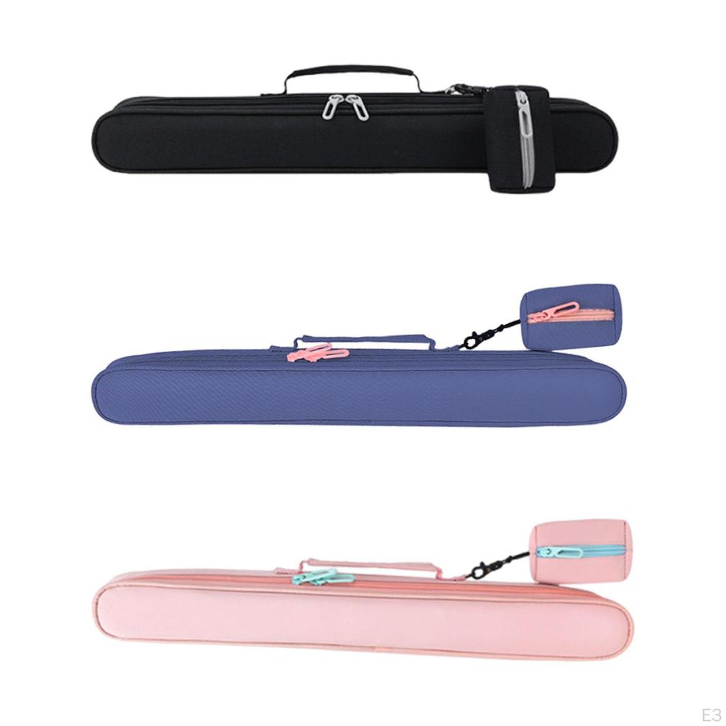 Flute Carrying Case Bamboo Storage Bag Multifunctional Accessories with Zipper Gift Handbag