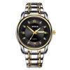 Men's Waterproof Quartz Steel Band Watch with Double Calendar