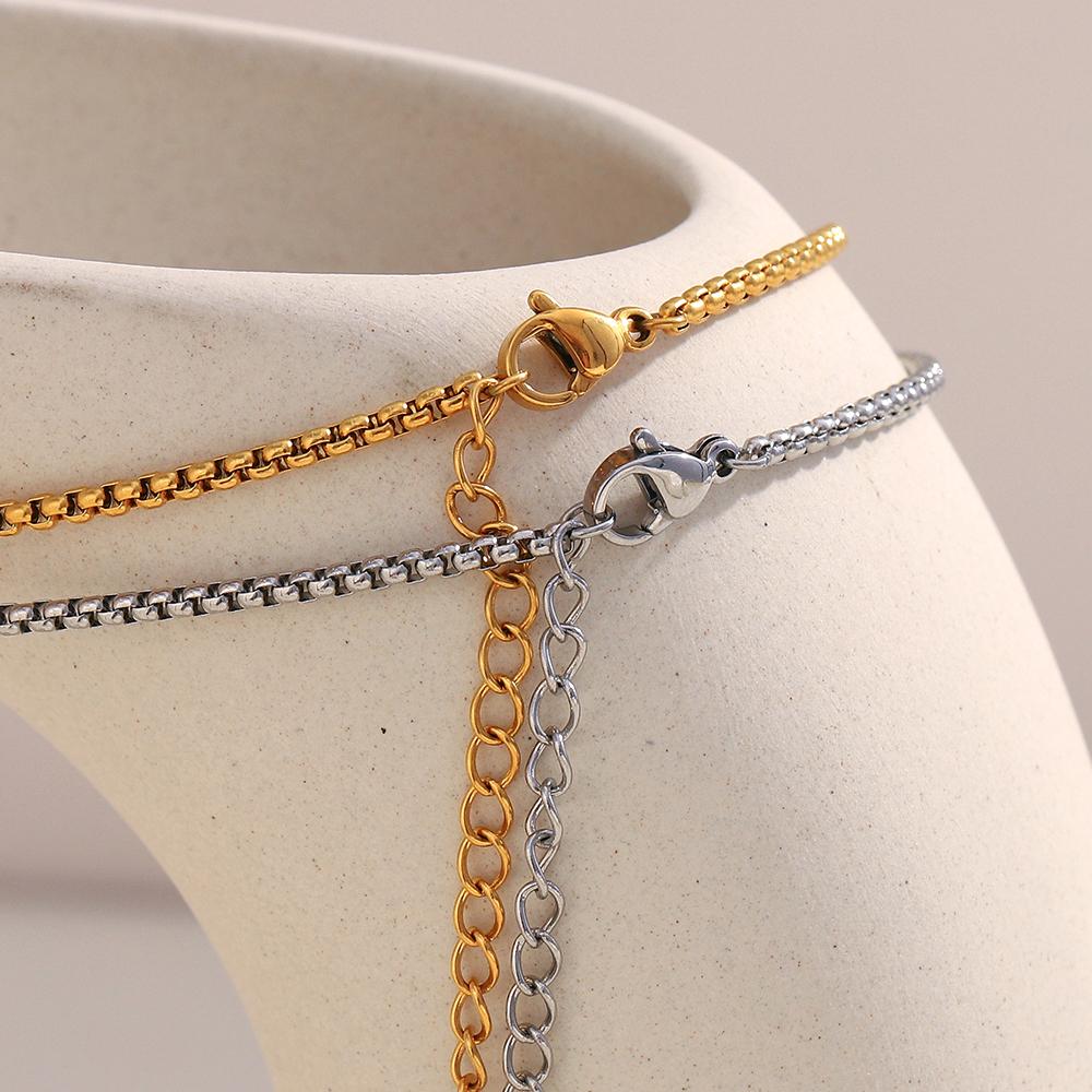 MamacitaSlay 316L Stainless Steel Sun Moon Circular Pendant Necklace Party Waterproof Neck Jewelry Women's Charm Necklace Gift
