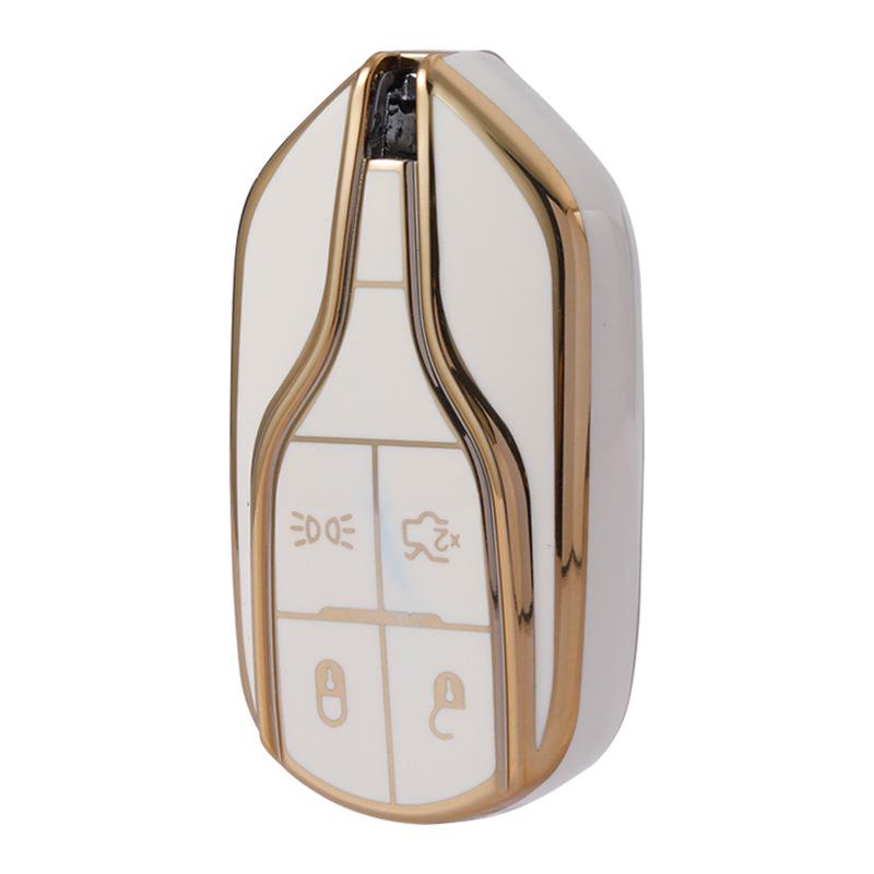 Maserati Key Cover for Levante, Levante SUV, and Ghibli - Protective Shell with Keychain.