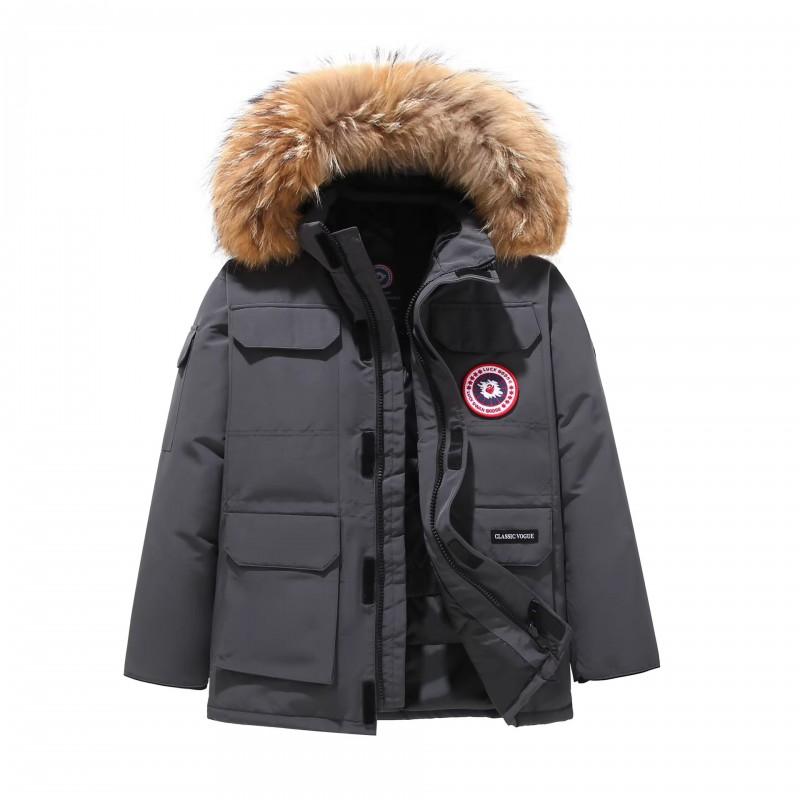 Plus Size Goose Down Parka Couples Mid-Length Winter Jacket 2026 Men Women Warm Workwear Style