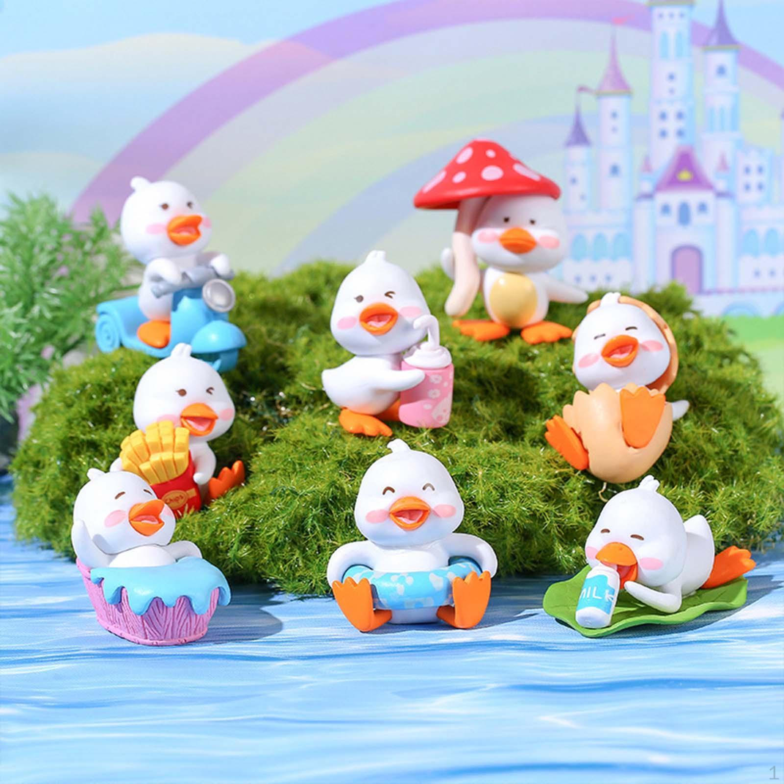 

of Small Duck Figures for Plant Pot Decoration жовтий