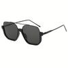 Retro Square Fashion Glasses Metal Frame Ultra-Light Double Bridge Oversized Vintage Eyewear for Men and Women