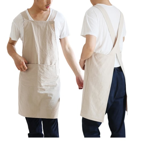 

DFsucces H-Shaped Apron, Shoulder Strap, Simple and Stylish, with Two Pockets, Easy to Put on and Take Off, Cafe Apron for Kitchen, Dining Room, or Ho