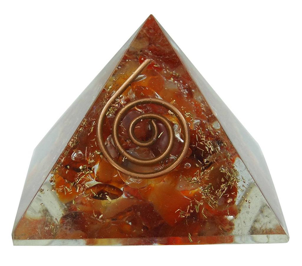 Harmonize Piramide di Orgonite Lapislazzuli con Cristallo Curativo Rame Simbolo Chakra Meditazione Yoga Generatore di Energia Soggiorno
