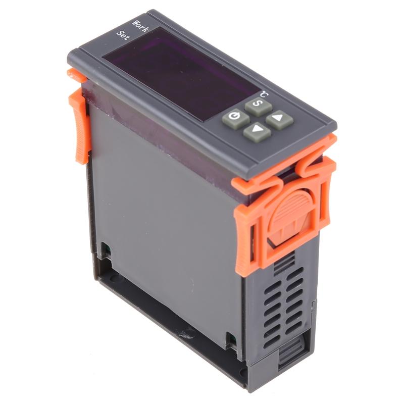 Digitaler LED-Temperaturregler Heizung Celsius Thermostat Relais LED-Ausgang mit NTC-Sensorsonde AC 90-250V