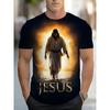 Men's 3D Jesus Print T-Shirt Short Sleeve Casual Crew Neck Praying Hands Design Tshirt For Men New In Oversized Tee Shirt Tops