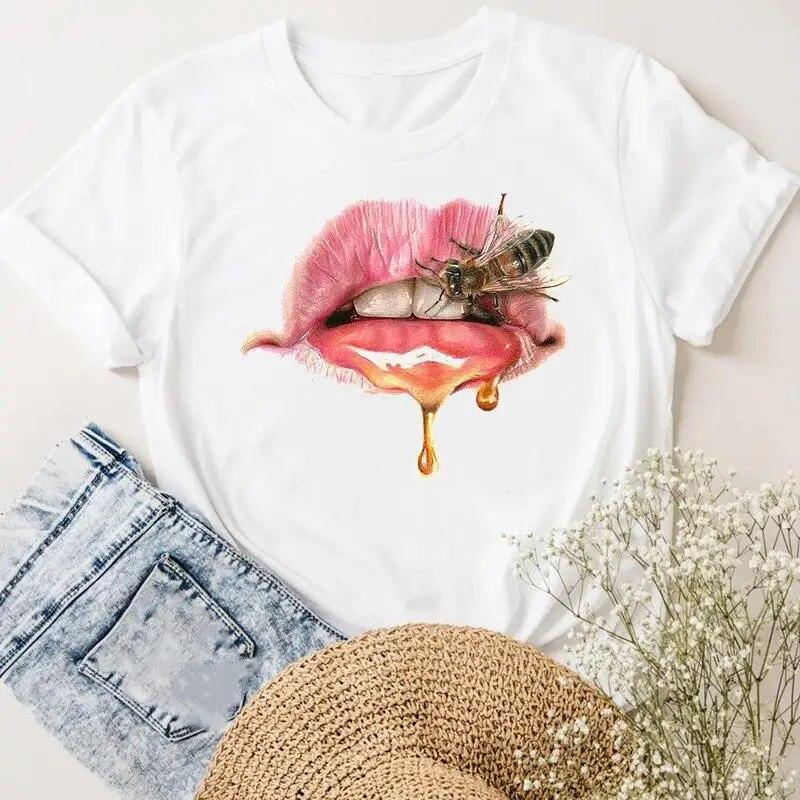 

Женские футболки с коротким рукавом для дизайна ногтей и букв, милые милые женские футболки, модная повседневная одежда, летняя футболка с графическим рисунком, одежда 3XL белый