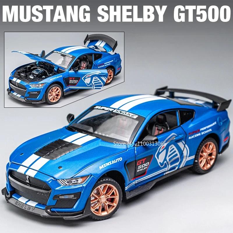 1:24 Shelby Cobra 427 GT500 Models Toys Cars Wheels Turned Vintage Car Alloy Rubber Tires Miniature Vehicles Kids Collection Fun