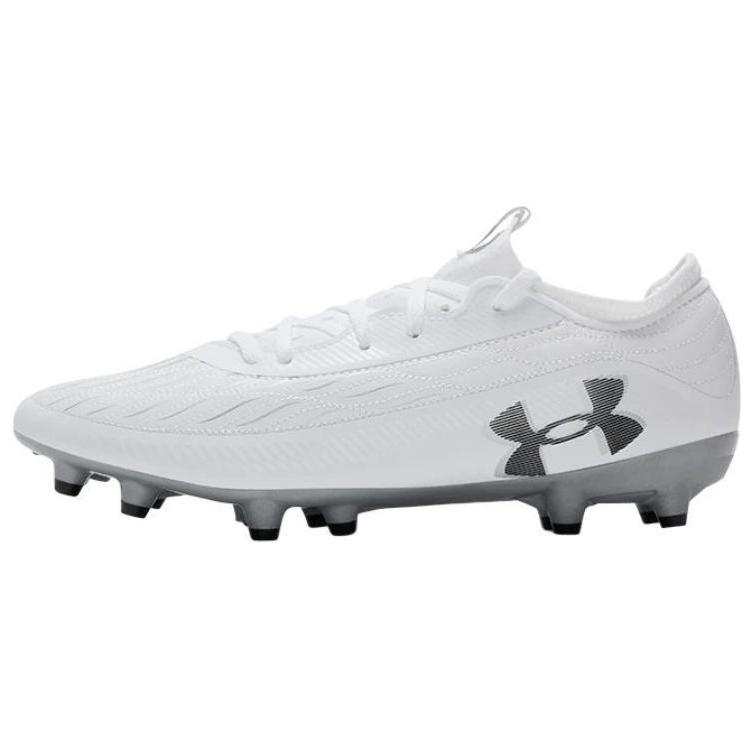 Under Armour Magnetico Select 4 FG Unisex White Black Soccer Cleats 3027707-101 40.5