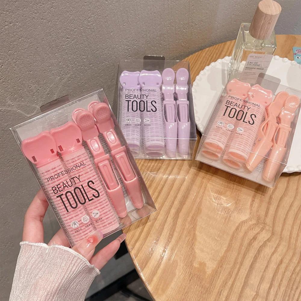 4pcs Lazy Hair Curlers Heatless Curls No Heat Hair Rollers Alligator Hair Clip Sleeping Hair Root Fluffy Clip Hair Styling Tools