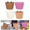 Cestino per bicicletta in rattan intrecciato, cestino anteriore per manubrio, cestino per bicicletta impermeabile rimovibile, borsa portabici per bambini