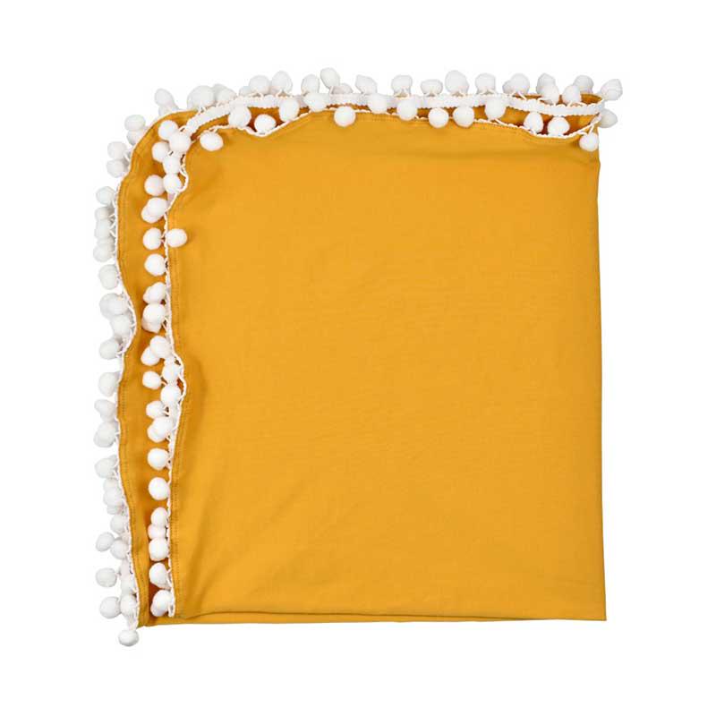 Buy Baby Swaddle Blanket Soft Coral Pom Pom Crib Cover Blanket