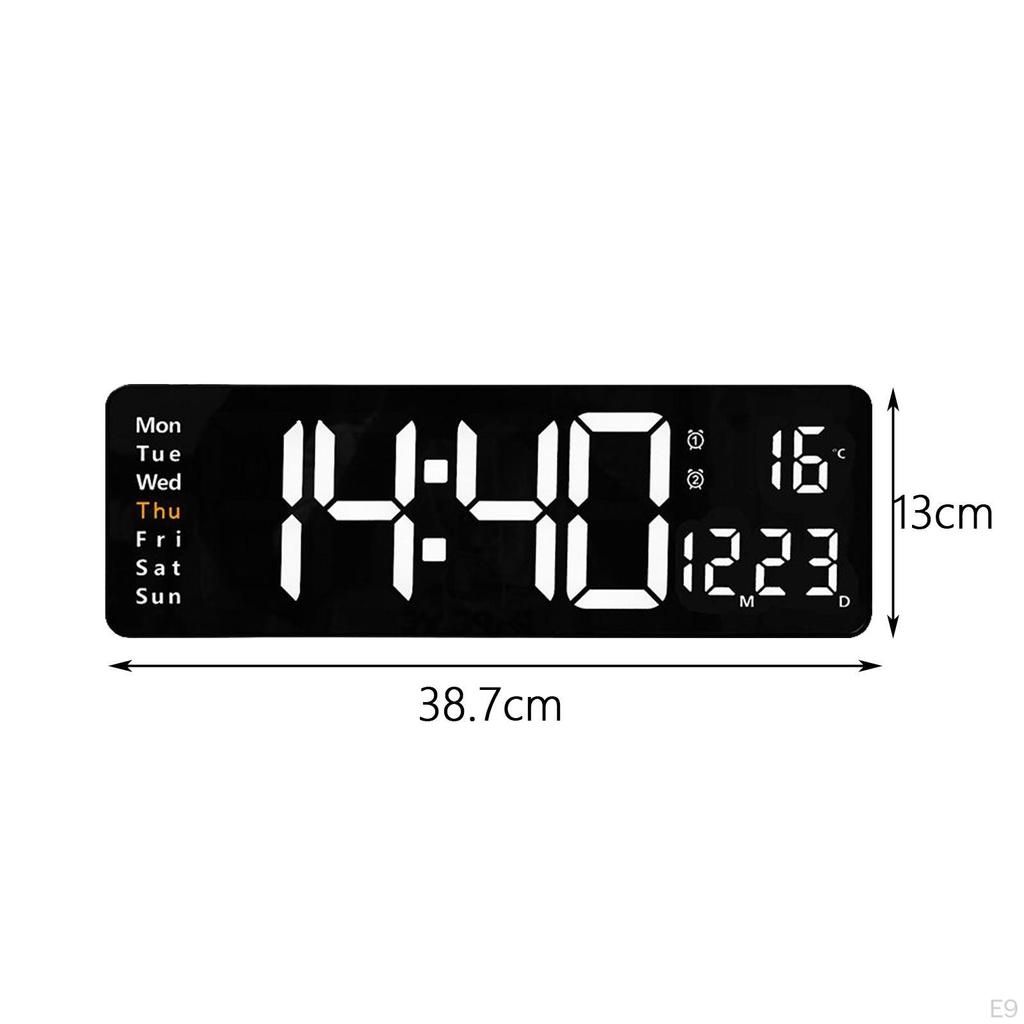 Digital Wall Clock, Alarm Clock Ten Level Brightness Adjustment Positive Function Hanging LED Clocks