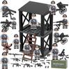 WWII Military Building Blocks: US, German, British Army Figures with Heavy Weapons & Sniper Educational Toys.