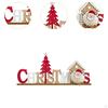 Christmas English Letter Board Wood Sign Wooden Desk Ornament for Kitchen