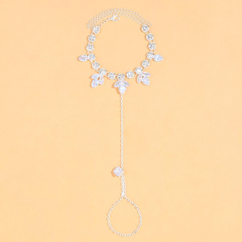 

Хрустальный браслет на ногу: Богемные Свадебные Пляжные Украшения серебряный