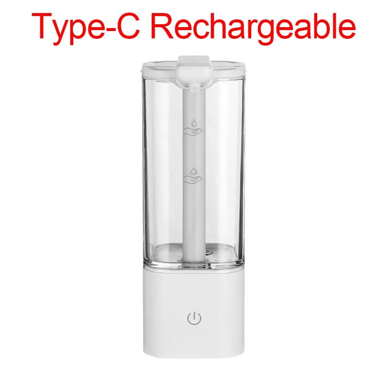550ml Großvolumiger Küchen Automatischer Flüssigseifenspender USB Wiederaufladbar/Batterie Berührungsloser Handdesinfektionsmittelspender