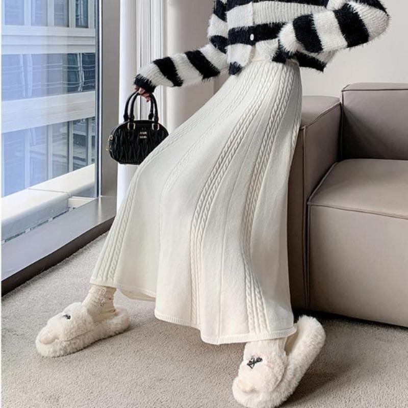 Юбка миди А-силуэта для женщин на осень и зиму — фото 3