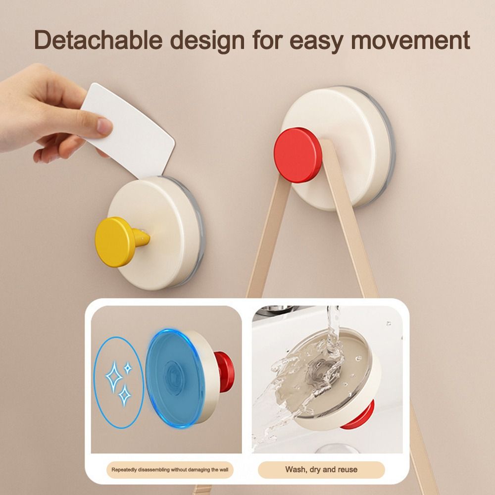 1/2Pcs Punch-Free Dopamine Adhesive Hooks Heavy Duty Towel Hanger Hanger Hooks  Bathroom Accessories