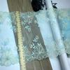 ( 2 Colors ) Embroidered Tulle Lace, 1m x 21.5cm, Non-stretch Floral Net lace Trim for Lingerie, Bra, Underwear, Dress, Garment, Sewing & Crafting