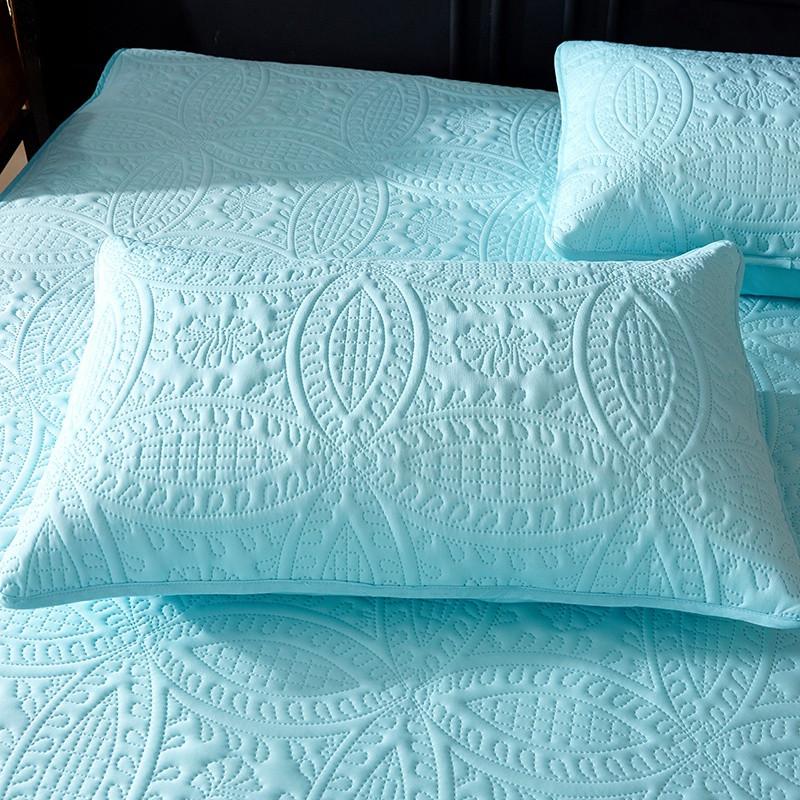 Embroidery Pillowcase Waterproof Cotton Padded Pillowslip Solid Flora Pillow Cover 48*74cm*1pc White Wedding Gift Embossed