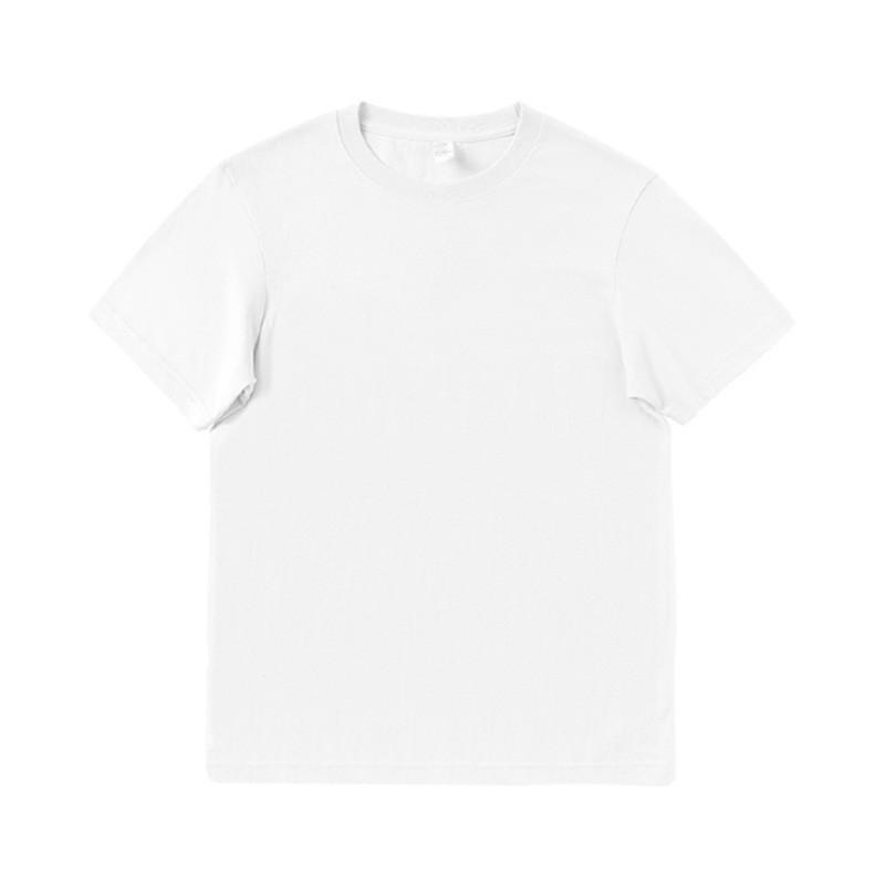Damen Schwerer Baumwollstoff Lockerer Schnitt Rundhalsausschnitt Kurzarm Einfarbige Sommer-T-Shirt