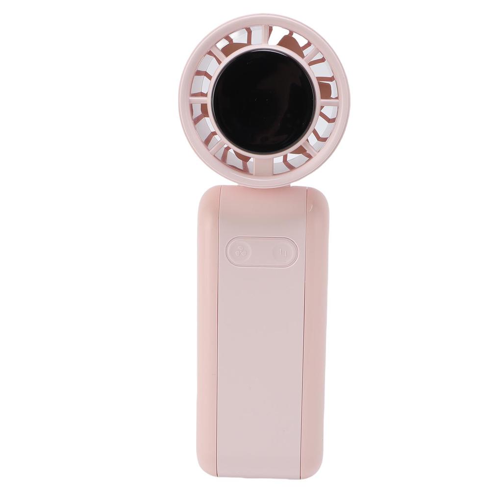 Handheld Fan 5 s Quiet Folding Digital Display Portable Fan with Stand for Travel Beach Outdoor Camping