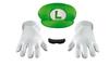 Super Mario Luigi Hat and Mustache Kit Bros. - (Halloween/Christmas) One-Size