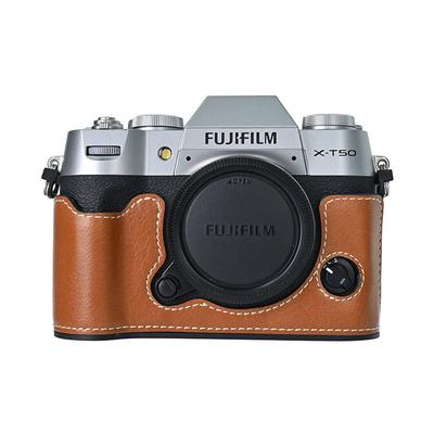 PU Leather Camera Half Case for Fujifilm Fuji XT50 XT30 XT30II XT20 XT10 XT5 XS10 XS20 XH2 XH2S X100V Battery Opening Cover